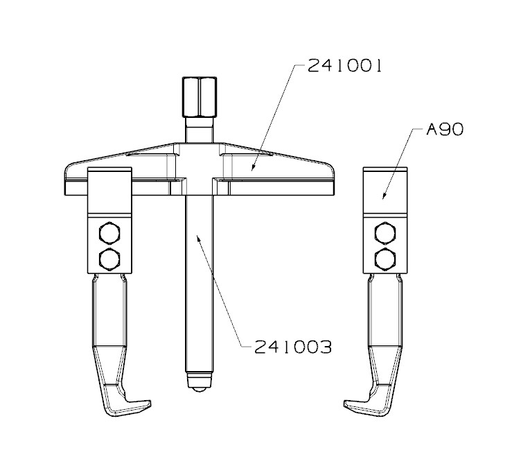 EXTRACTOR FORZA SERIE 2400 DE 2 PATAS